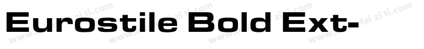 Eurostile Bold Ext字体转换